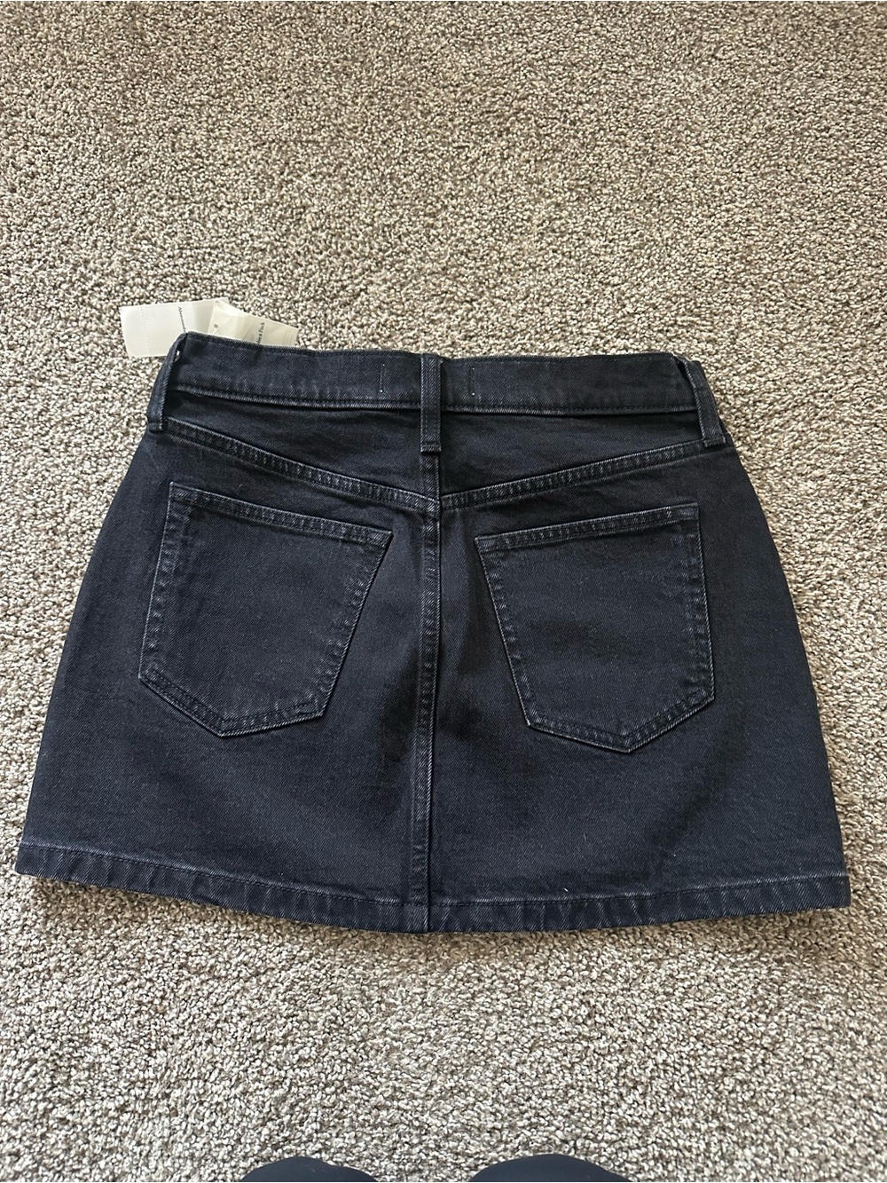 Abercrombie & Fitch Black Denim Mini Skirt with Silver Studs - Picture 4 of 5